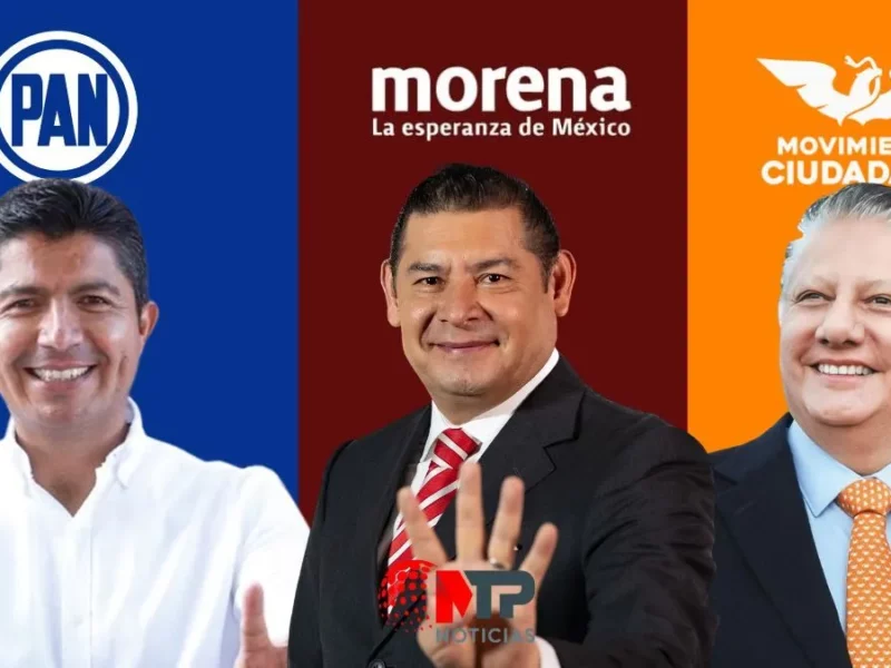 Los candidatos a la gubernatura de Puebla son Alejandro Armenta, Eduardo Rivera y Fernando Morales