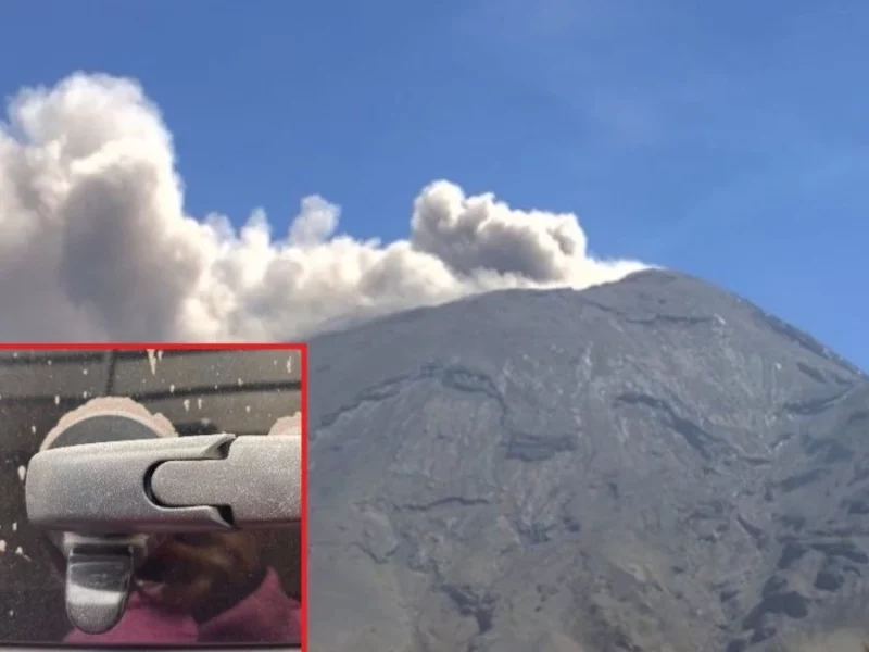 ¡Ni laves tu auto! Amanece Puebla con caída de ceniza del Popocatépetl