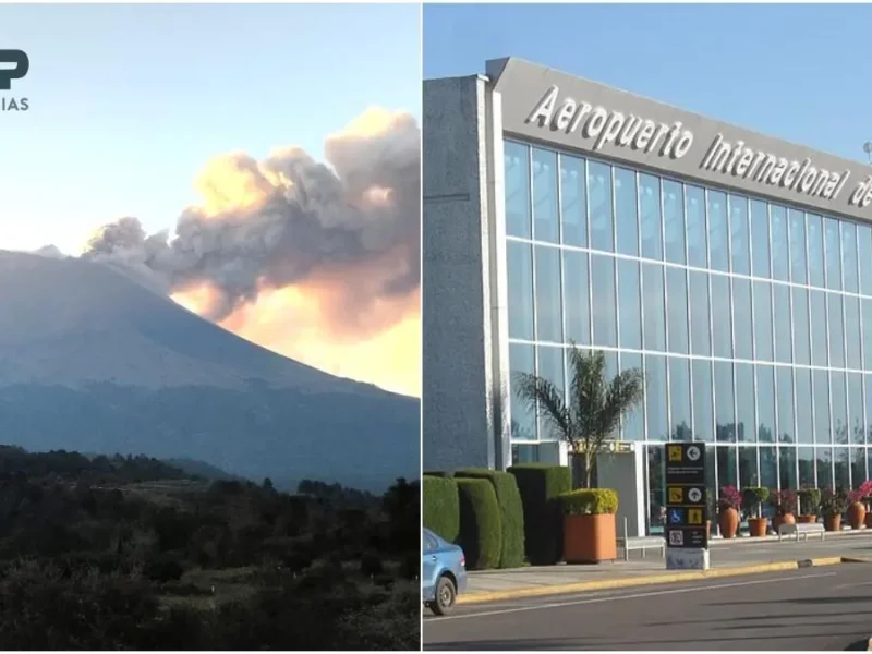 ¡Ni en su cumpleaños descansa! Por ceniza del Popocatépetl otra vez suspenden vuelos en el aeropuerto