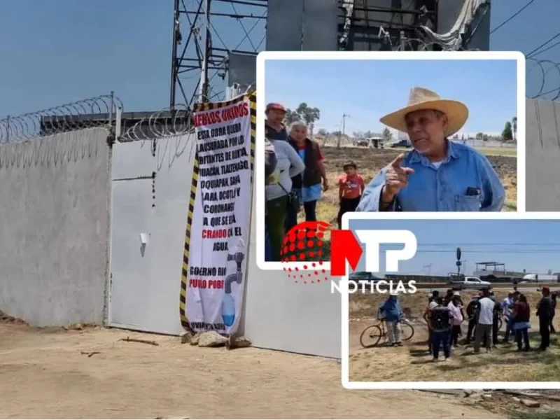 Clausuran pozo profundo en Xoxtla, denuncian que es para abastecer a Puebla