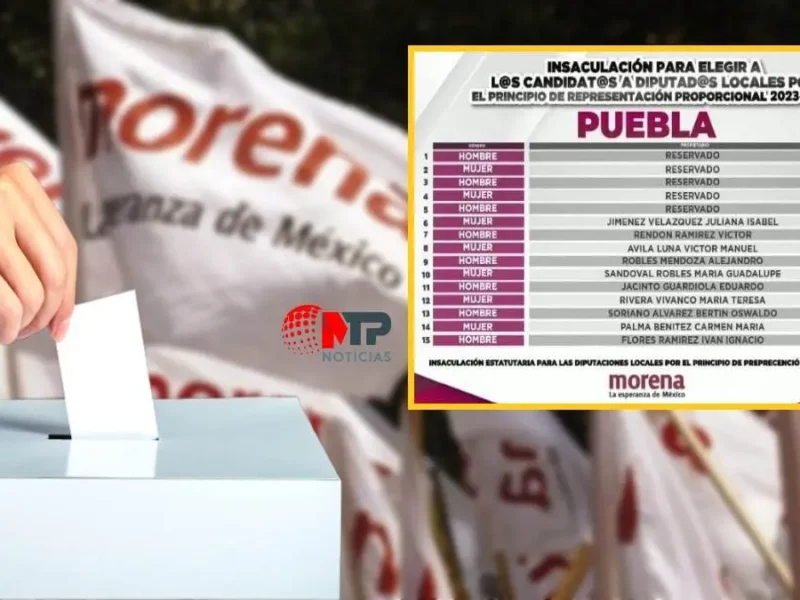 Morena reserva primeros 5 lugares en diputaciones locales plurinominales; ellos completan lista