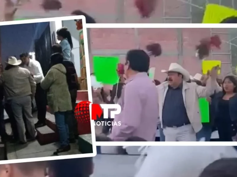 ¡Olvida que es del PAN! Borracho, edil de Los Reyes de Juárez grita porras al candidato de Morena