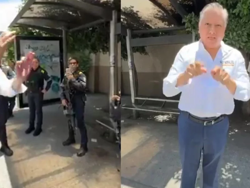 Fernando Morales circula sin placas y arma show cuando lo paran policías (VIDEO)