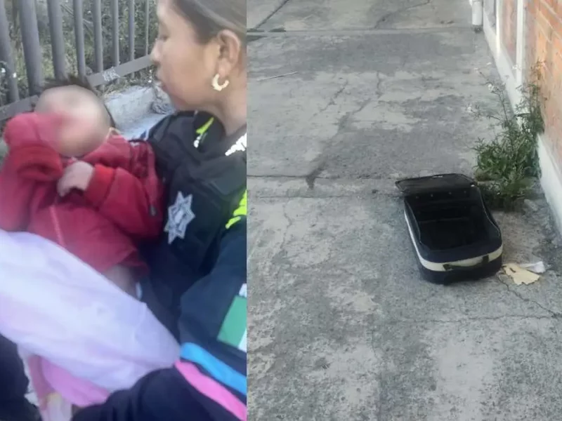 Con huellas de violencia abandonan a bebé en una maleta en La Loma