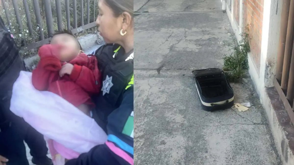 Con huellas de violencia abandonan a bebé en una maleta en La Loma