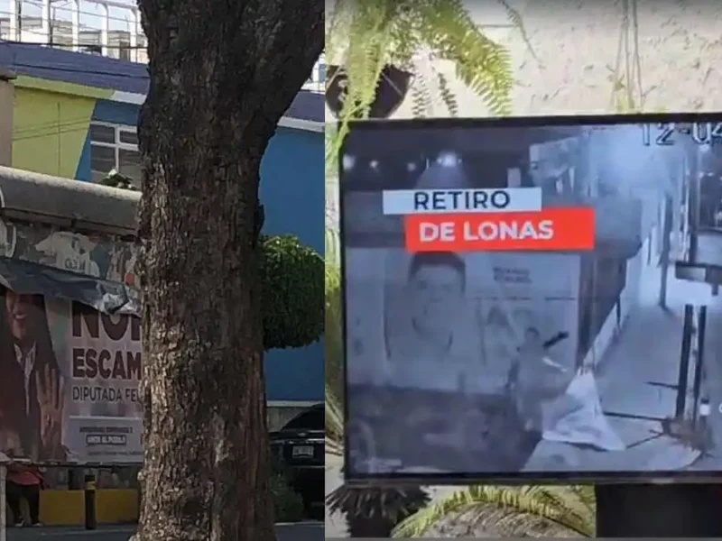 Morena y el PRIANRD se acusan de vandalizar lonas de candidatos en Puebla