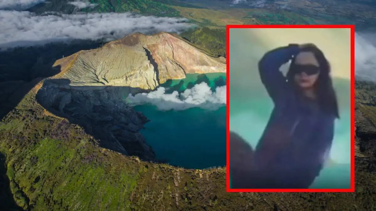 Mujer muere al caer a volcán tras tomarse una foto en Indonesia