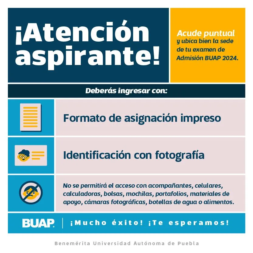 Requisitos para presentar examen de admisión BUAP