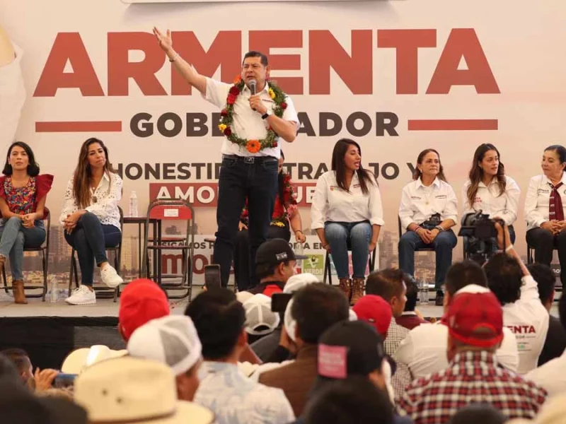 Estación turística ferroviaria y mejorar seguridad, propuestas de Armenta en Huejotzingo