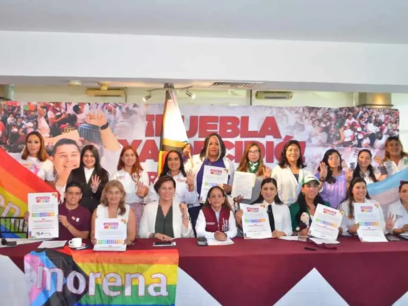 Candidatas de Morena Puebla firman compromisos con colectivas y activistas LGBT