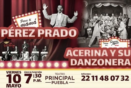 Cartel de conciertos de danzón en Puebla.