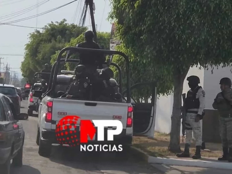 Con más de 30 unidades militares catean residencia en Morillotla, San Andrés Cholula