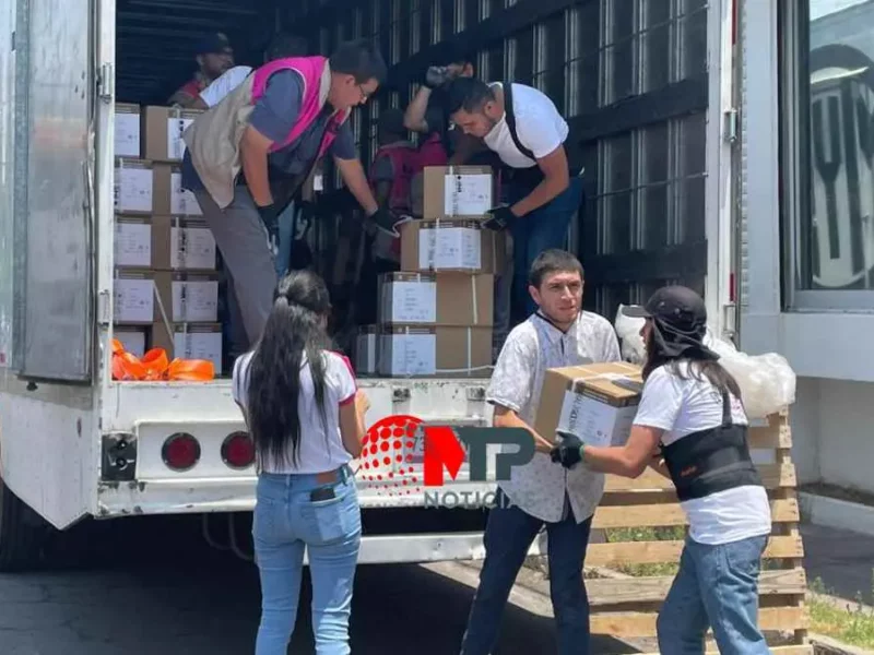 Primer lote de boletas electorales llega a Puebla, Guardia Nacional vigilará elecciones