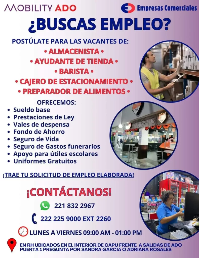 ¿Te gustaría trabajar en la CETRAM, ADO y Estrella Roja ofrecen estos empleos y salarios