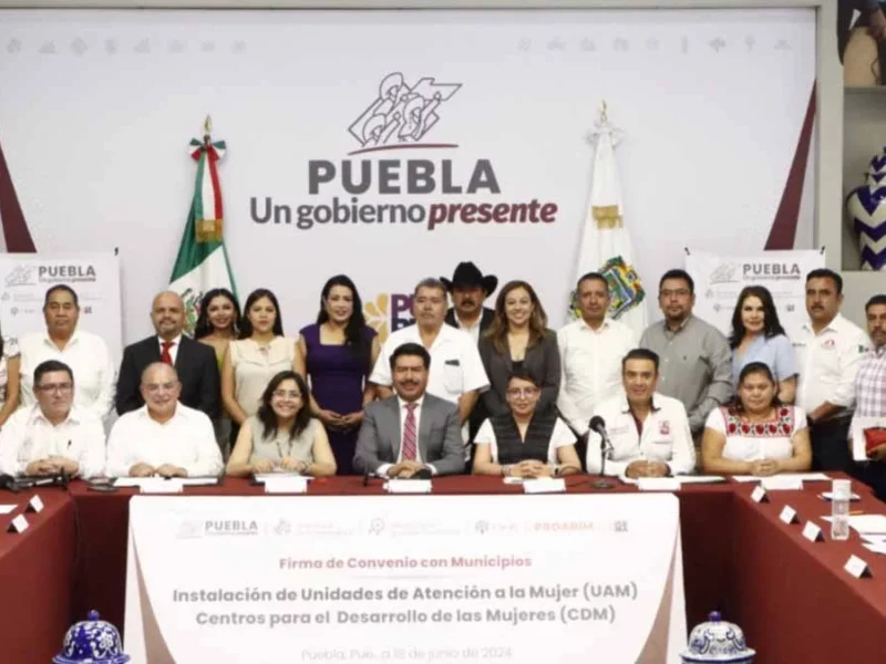 Pactan crear Unidades de Atención a la Mujer en 11 municipios de Puebla