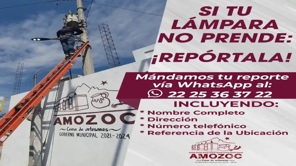 Piden reportar lámparas descompuestas en Amozoc