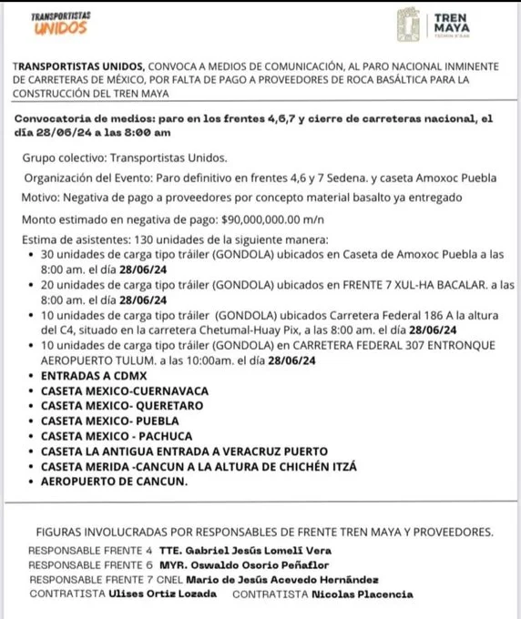 Transportistas bloquearán la México-Puebla y la Puebla-Orizaba