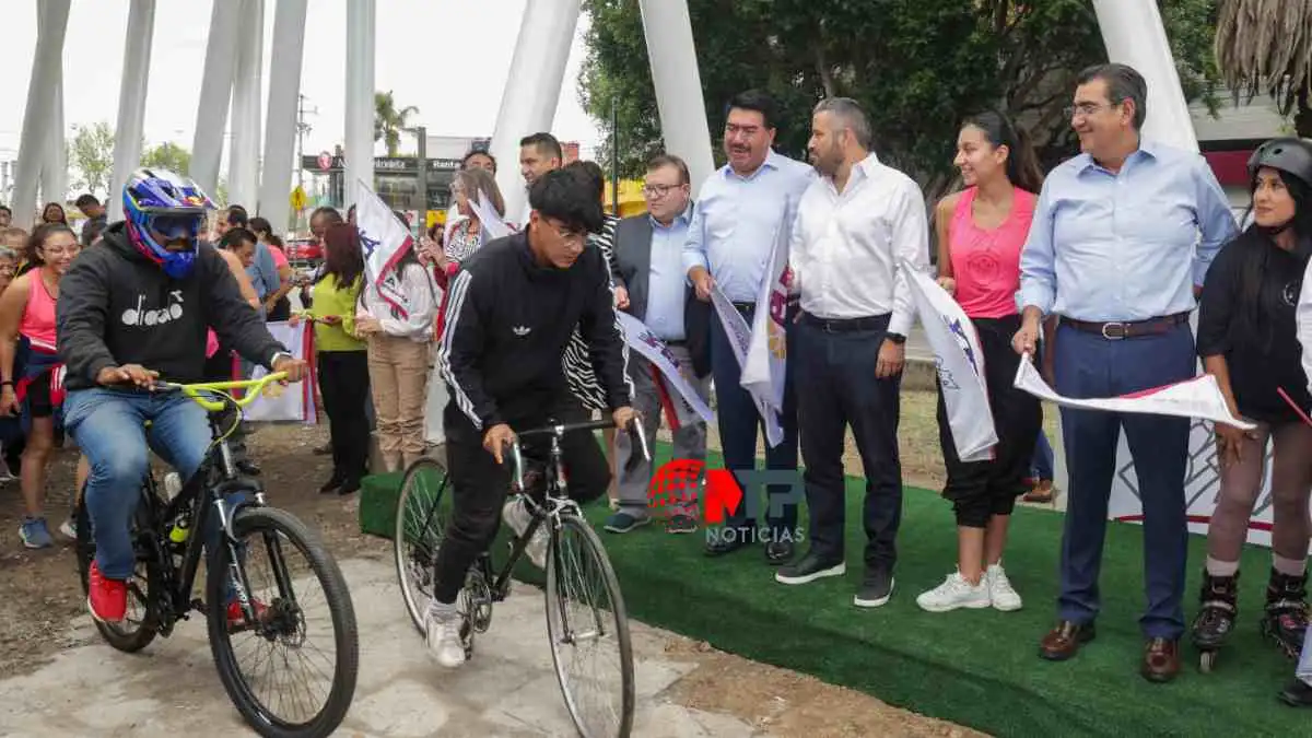 Entrega Sergio Salomón rehabilitación de ciclopista 'Hermanos Serdán' con inversión de 47 MDP