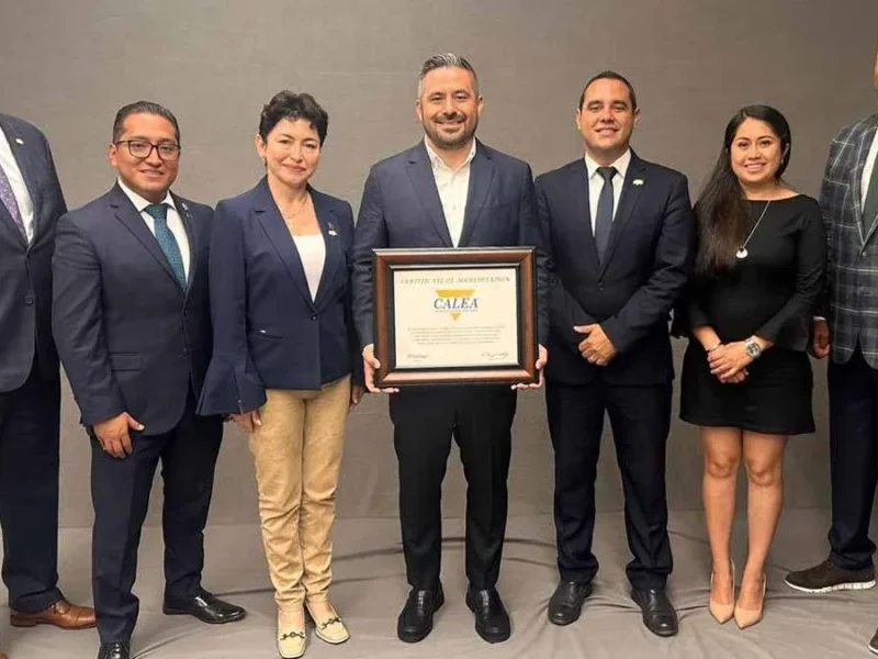 Academia de policía de Puebla capital recibe reacreditación CALEA