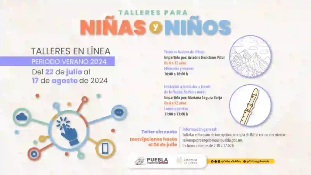 Cursos de verano en Puebla para niños menores de 7 años