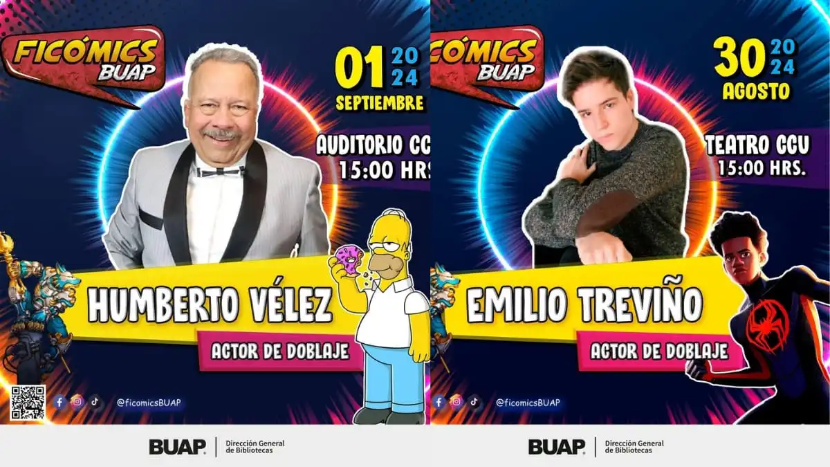 Actores que dan voz y doblaje a Homero Simpson y Spiderman estarán en Ficomics BUAP