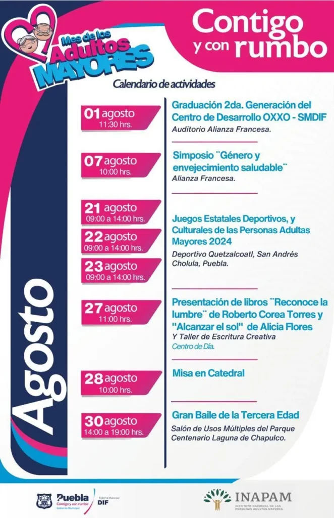 Agosto, mes del adulto mayor: estas actividades organiza DIF Puebla capital