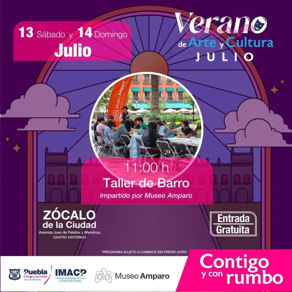 Cartelera de talleres y actividades en Puebla