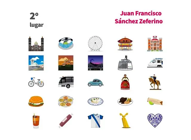 Emojis de Puebla 2 lugar