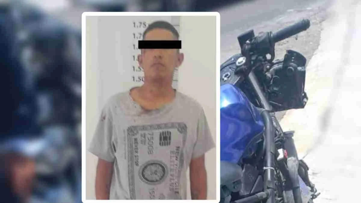 Policías de San Andrés Cholula detienen a Cándido con motocicleta robada