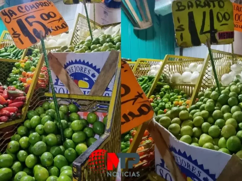 Aumenta hasta un 100 % el costo del kilo del limón en mercados de Puebla