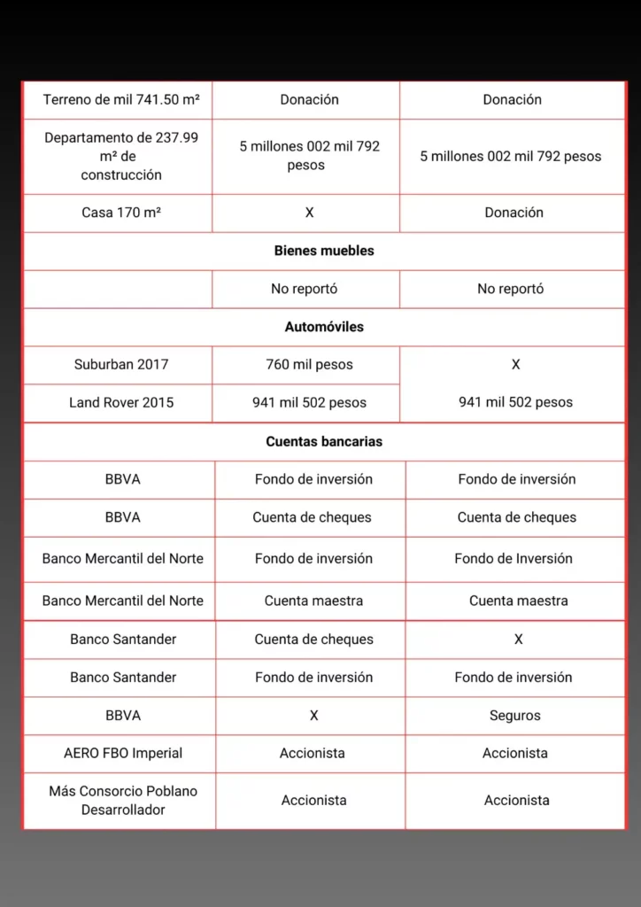 Declaración patrimonial Jorge Estefan Chidiac