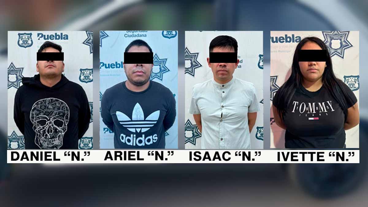Detienen a 4 integrantes de 'Los Azules', relacionados con encobijado en Popular Castillotla