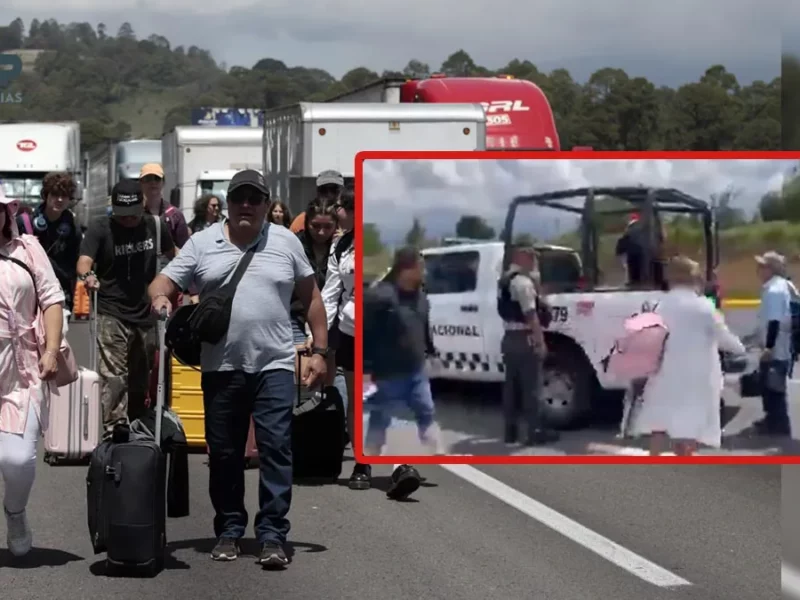 Guardia Nacional regresa en patrullas a pasajeros atrapados en la México-Puebla