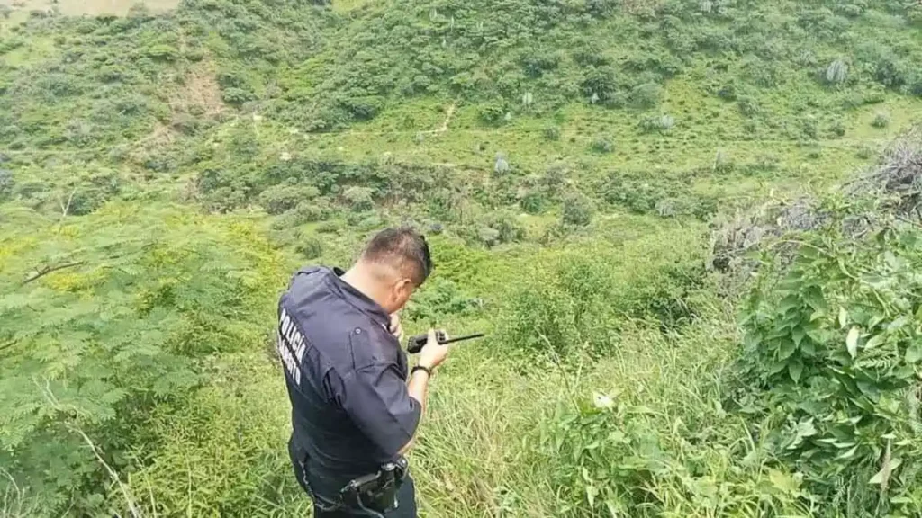 ¡Con todo y auto! Conductor cae en barranca de Coxcatlán, hay un muerto