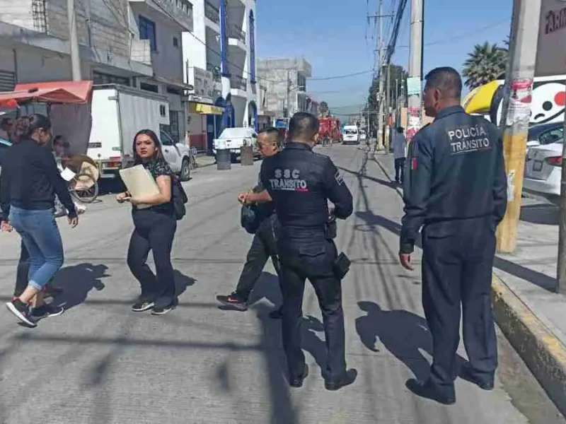 Policías promueven el respeto vial en Amozoc