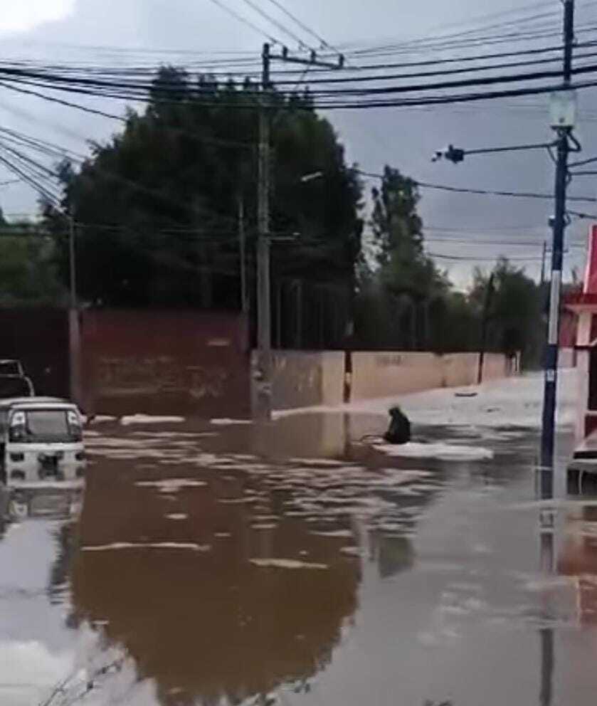 Se inundan las Cholulas tras granizada