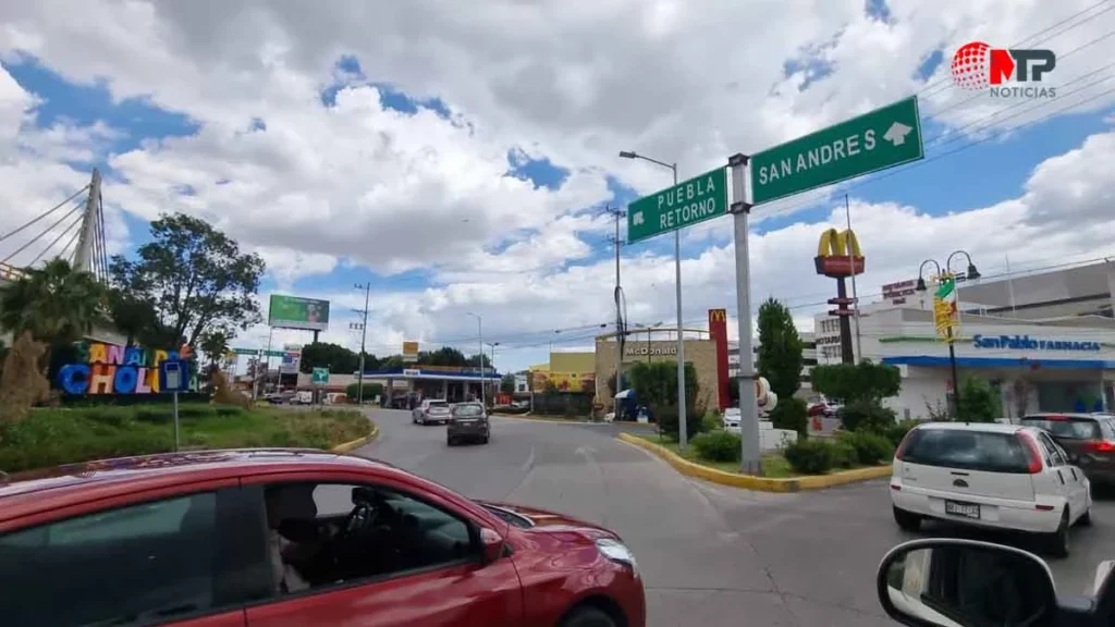 Acceso principal a San Andrés Cholula permanece abierto, aún no inician obras