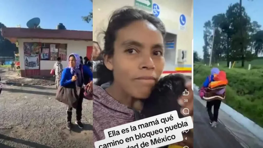 Isabel es la mamá que caminó por la México-Puebla para llevar a su hijo al hospital