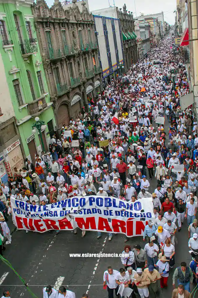 La marcha para exigir la renuncia de Marín y juicio político en su contra