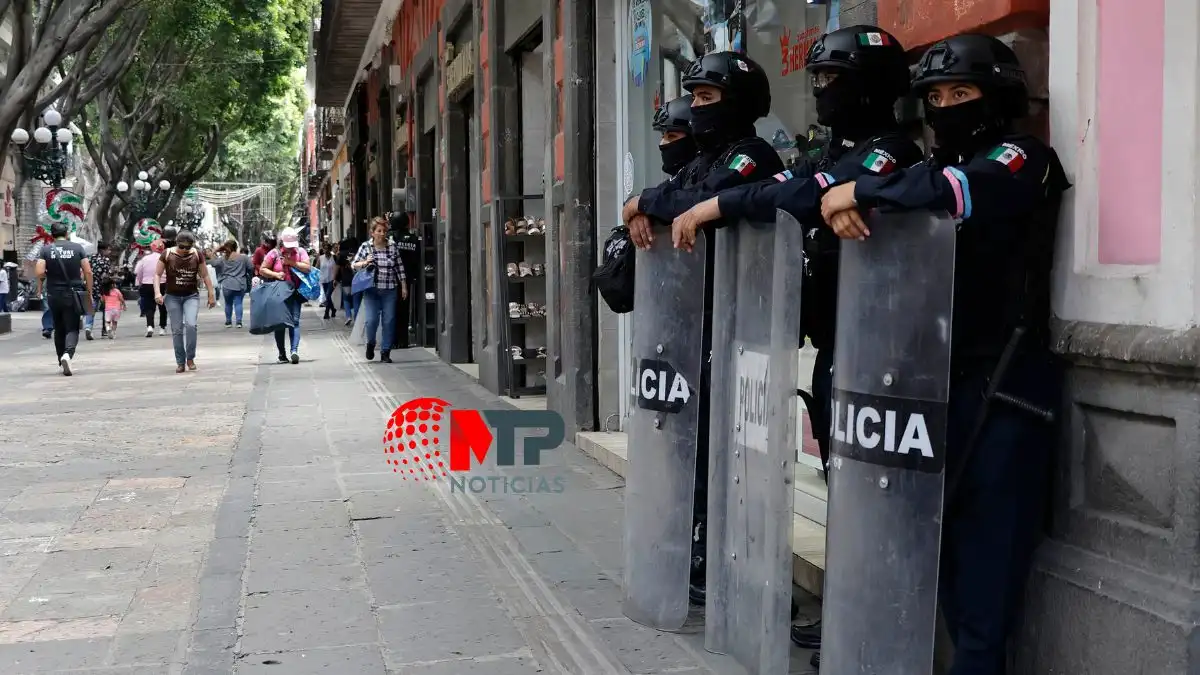 Operativo en Centro Histórico de Puebla: evitan que se instalen ambulantes