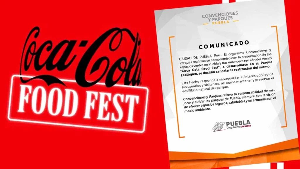 Cancelan Coca-Cola Food Fest en Parque Ecológico en Puebla ante protestas