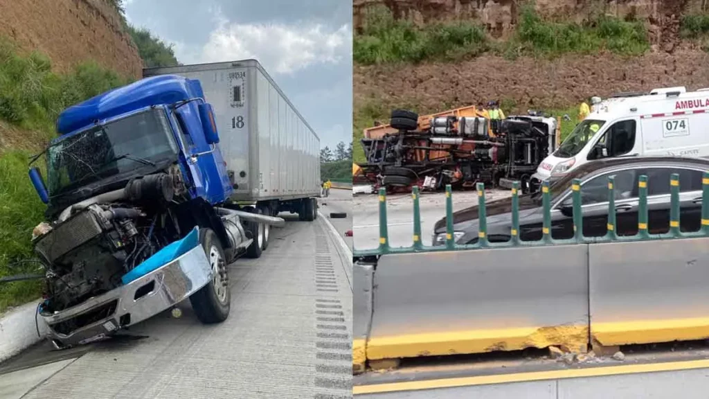 Trailero arrastra y mata a tres trabajadores de Capufe en la México-Puebla