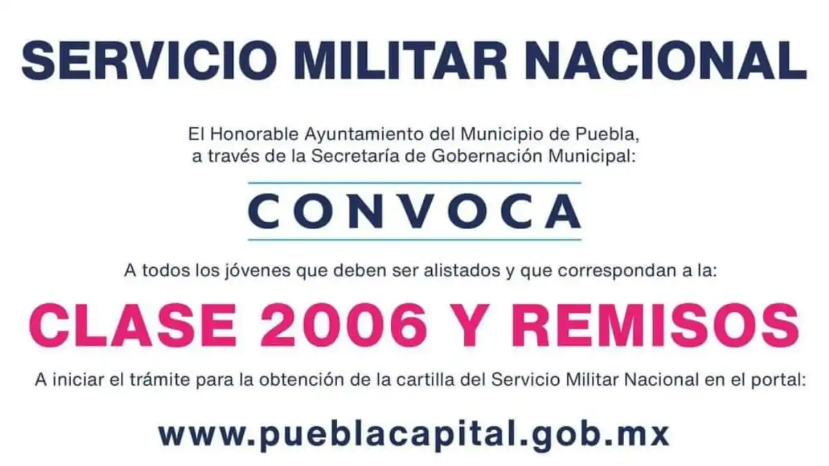 Últimos días para tramitar tu cartilla militar en Puebla capital