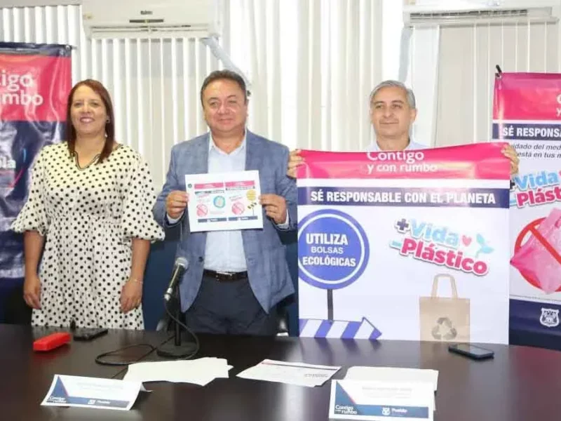 ‘+ Vida, - Plástico’: una campaña para reducir uso de plástico y desechables en Puebla capital