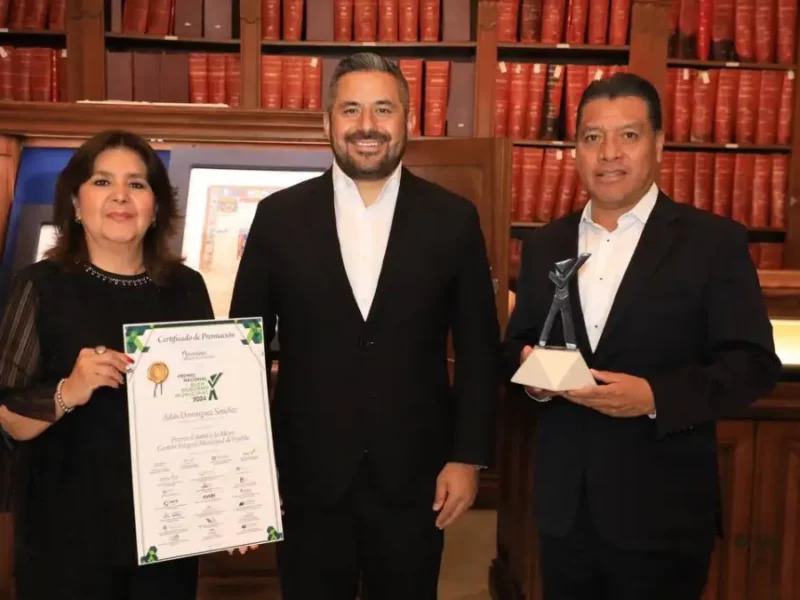 Ayuntamiento de Puebla recibe premio a la Mejor Gestión Integral Municipal 2024