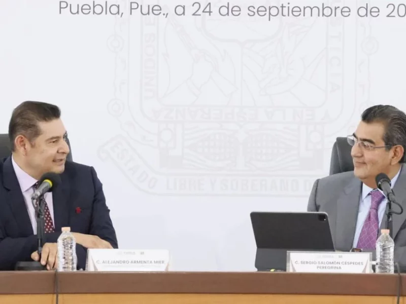 Inicia transición entre Sergio Salomón y Armenta: "se recibe un gobierno con un ritmo extraordinario"