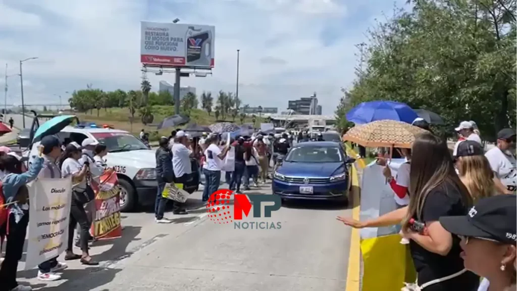 Trabajadores del Poder Judicial protestan.