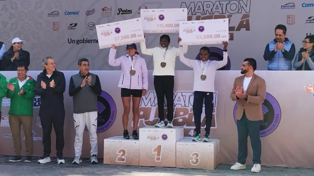 Etíope y keniana ganan Maratón Puebla 2024, también premian a dos mejores poblanos