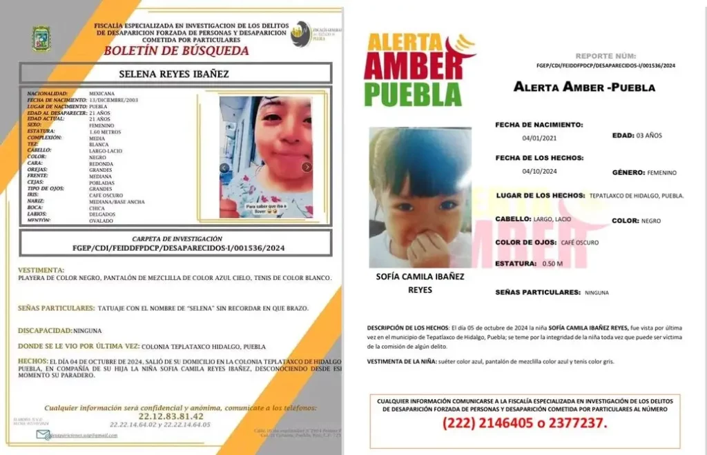 SE BUSCA: Inoscencia y Selena desaparecen con sus hijas en Puebla