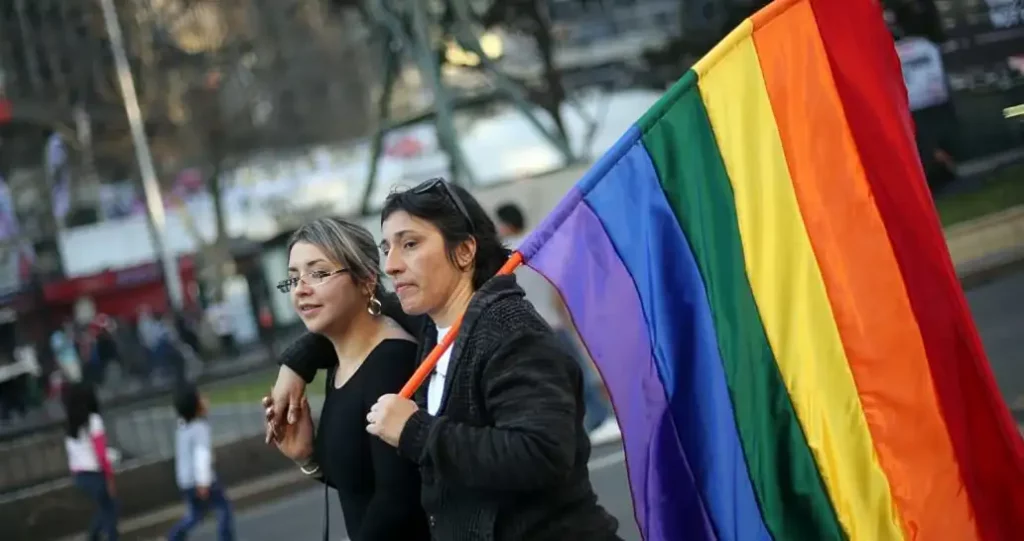 Lesbianas marchando